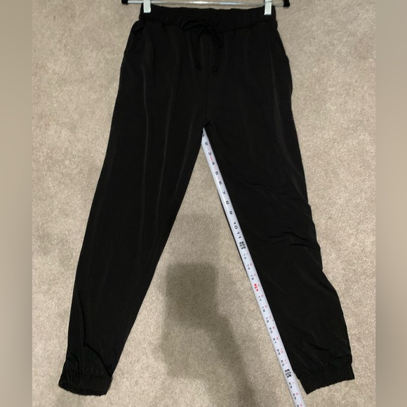 Black Women's V-Neck Top and Drawstring Jogger Set - Picture 8 of 8